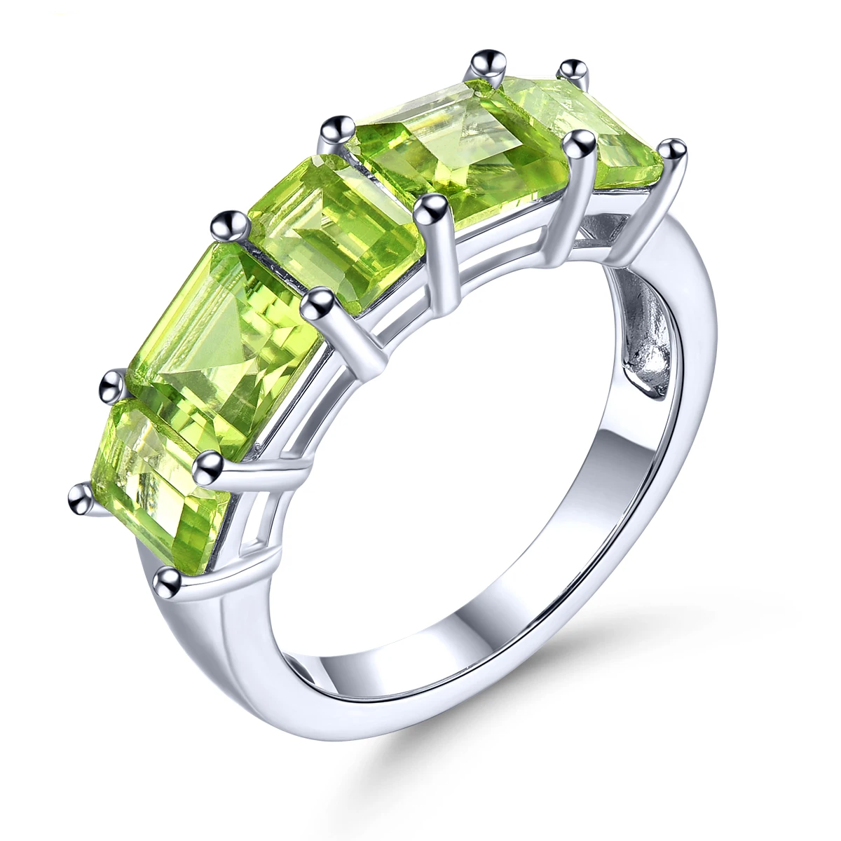 Äkta Peridot Sterling Silver Ringar 4,3 karat ädelsten - 24 Timmar Deals