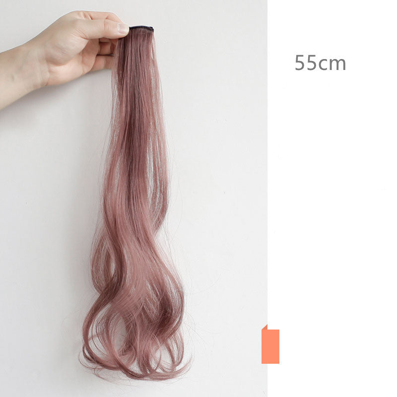 Color Wigs Female Long Hair Highlighting Gradient Invisible Curly Hair - 24 Timmar Deals