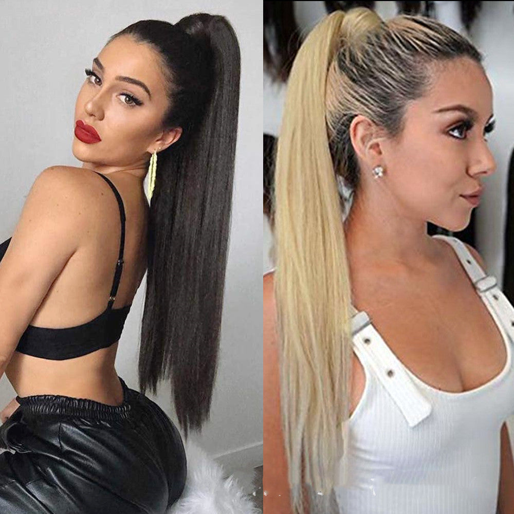 Chemical Fiber Invisible Velcro Ponytail High Temperature Wire Winding Ponytail - 24 Timmar Deals