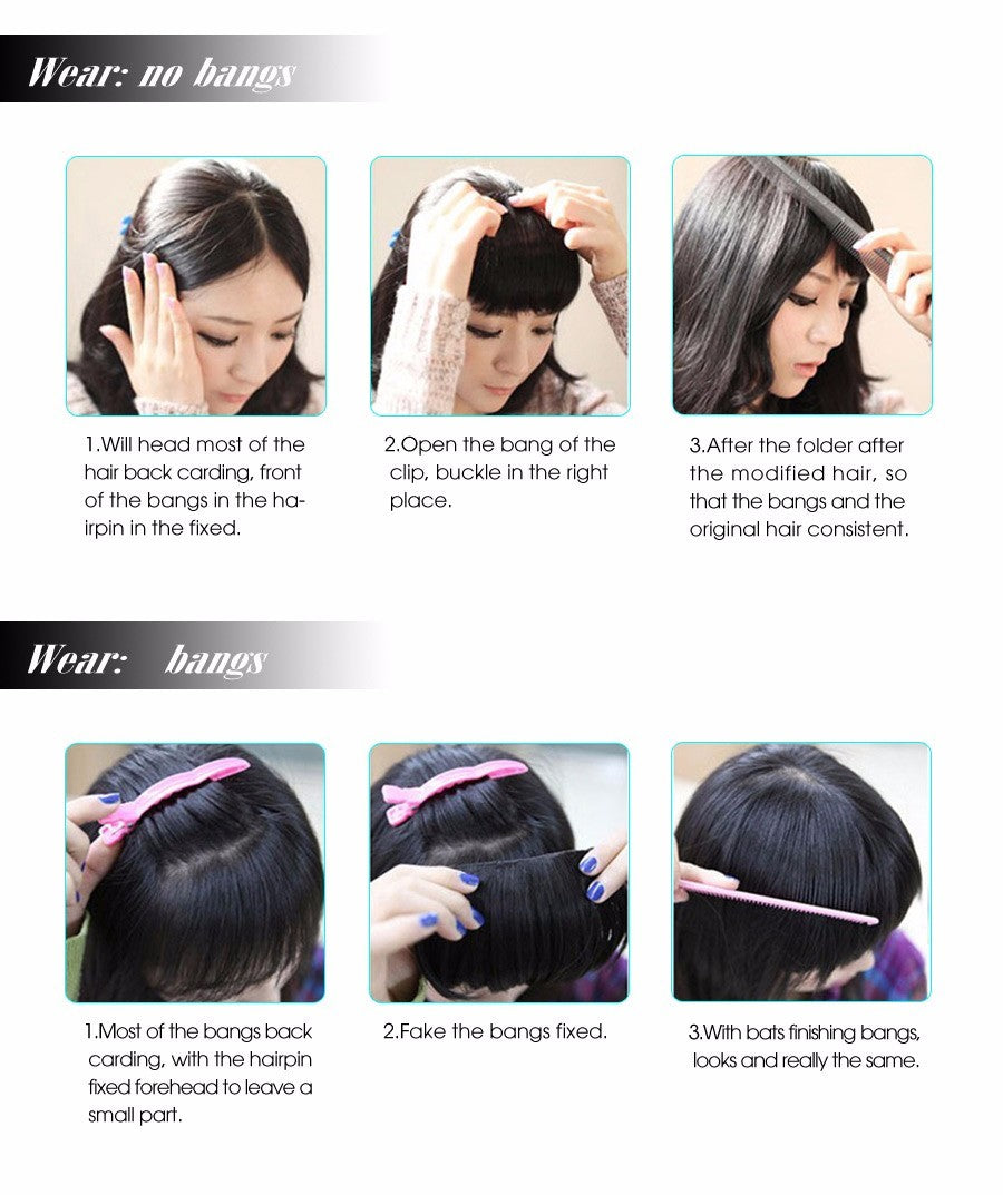 Hair Bangs Hairpiece Accessories Synthetic Fake Bangs - 24 Timmar Deals