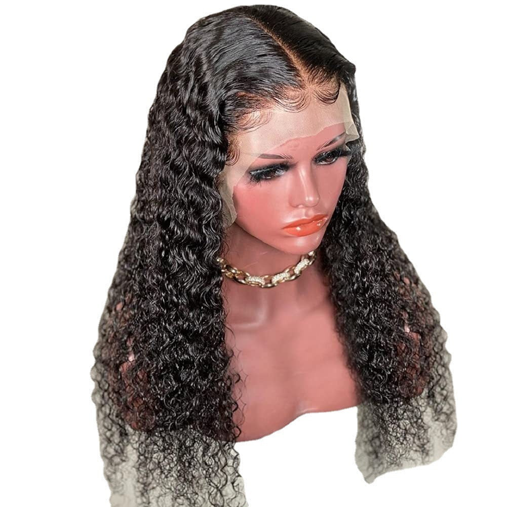 European And American Style Wig Front Lace Small Roll Medium Long Curly Hair - 24 Timmar Deals