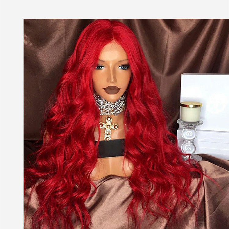 Red Wig Female Long Curly - 24 Timmar Deals