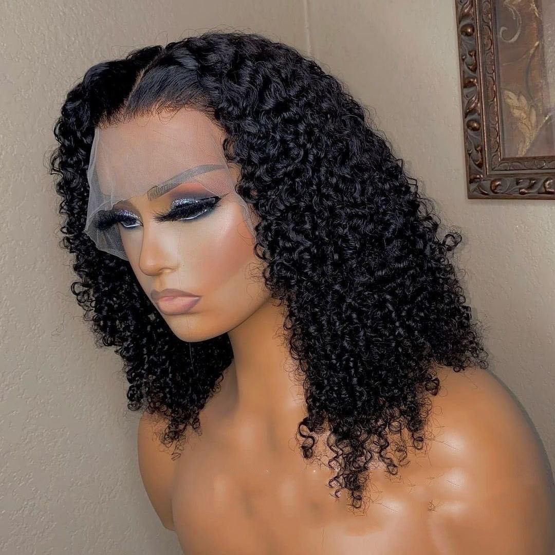 Jerry Curly 13x4 Lace Front Human Hair Wigs150 - 24 Timmar Deals