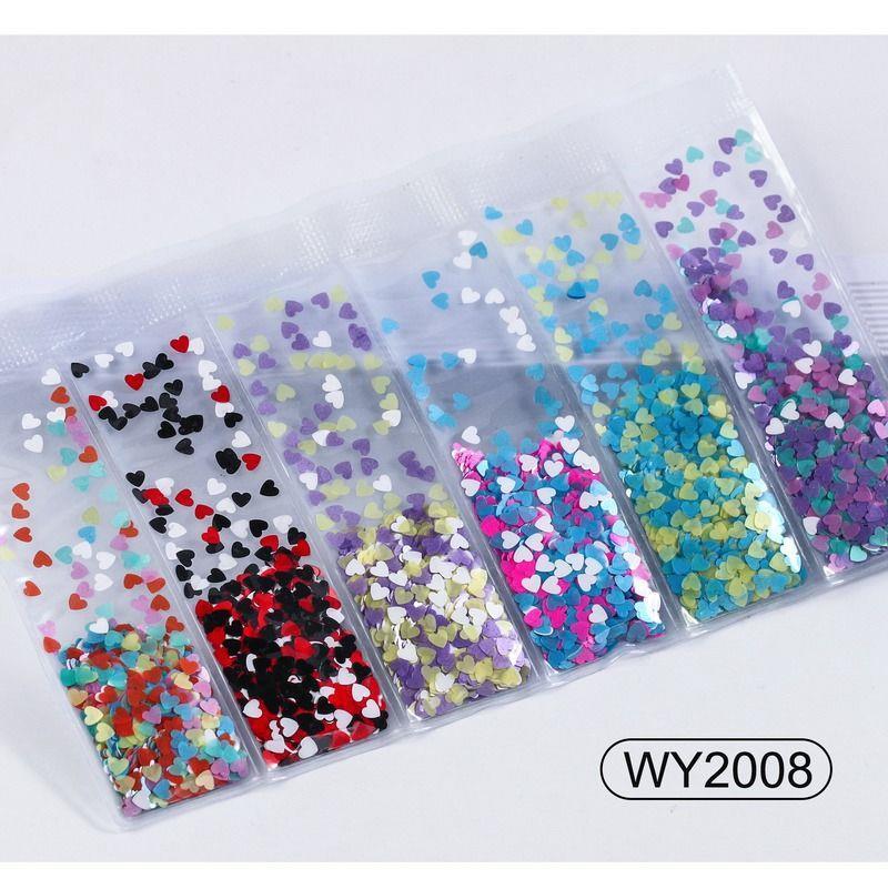 Nail Art Accessories Glitter Sequins Laser Diamond Love Heart Nail Patch - 24 Timmar Deals