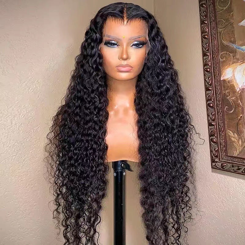 Front Lace Wig Women's Long Curly Hair Chemical Fiber Wig - 24 Timmar Deals