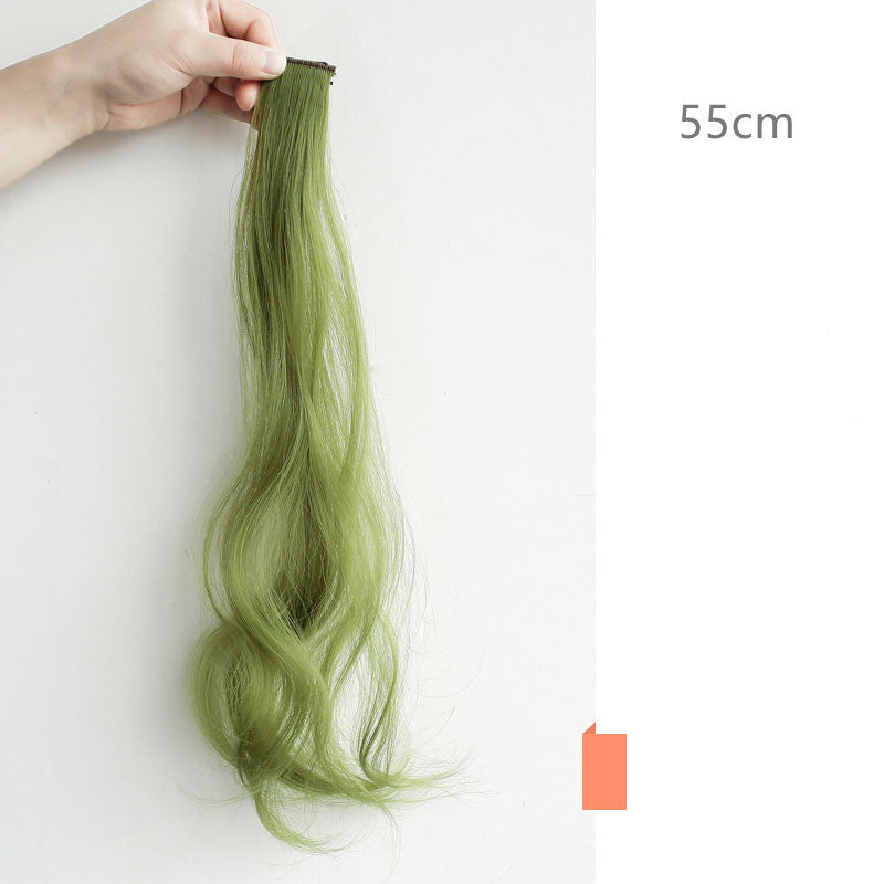 Color Wigs Female Long Hair Highlighting Gradient Invisible Curly Hair - 24 Timmar Deals
