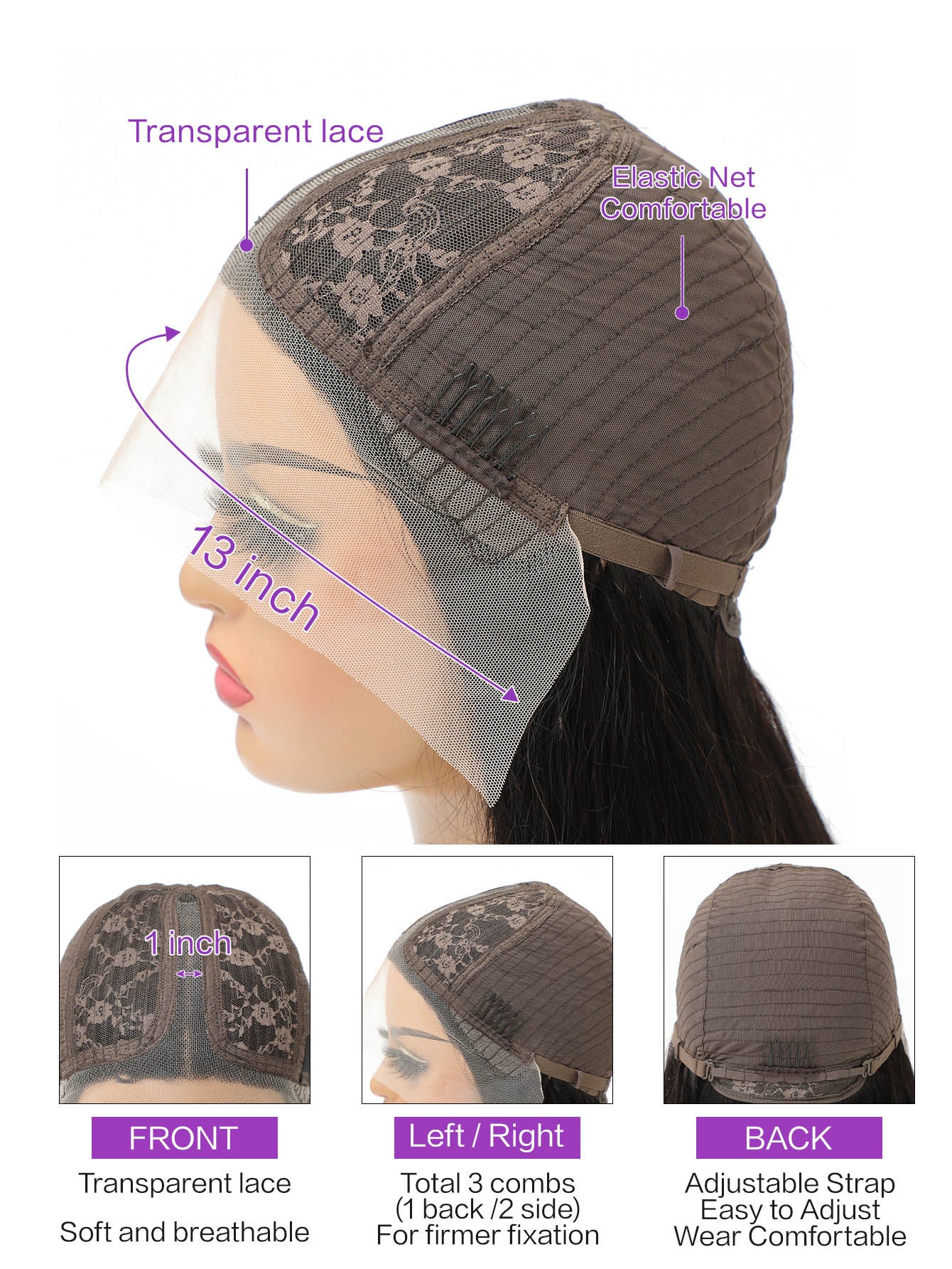 Front Lace Wig Human Hair Wig - 24 Timmar Deals