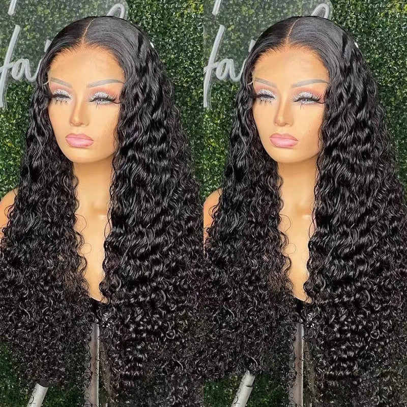 Front Lace Wig Women's Long Curly Hair Chemical Fiber Wig - 24 Timmar Deals