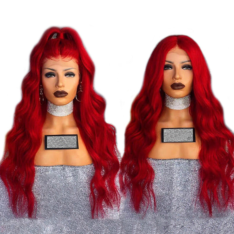 Red Wig Female Long Curly - 24 Timmar Deals