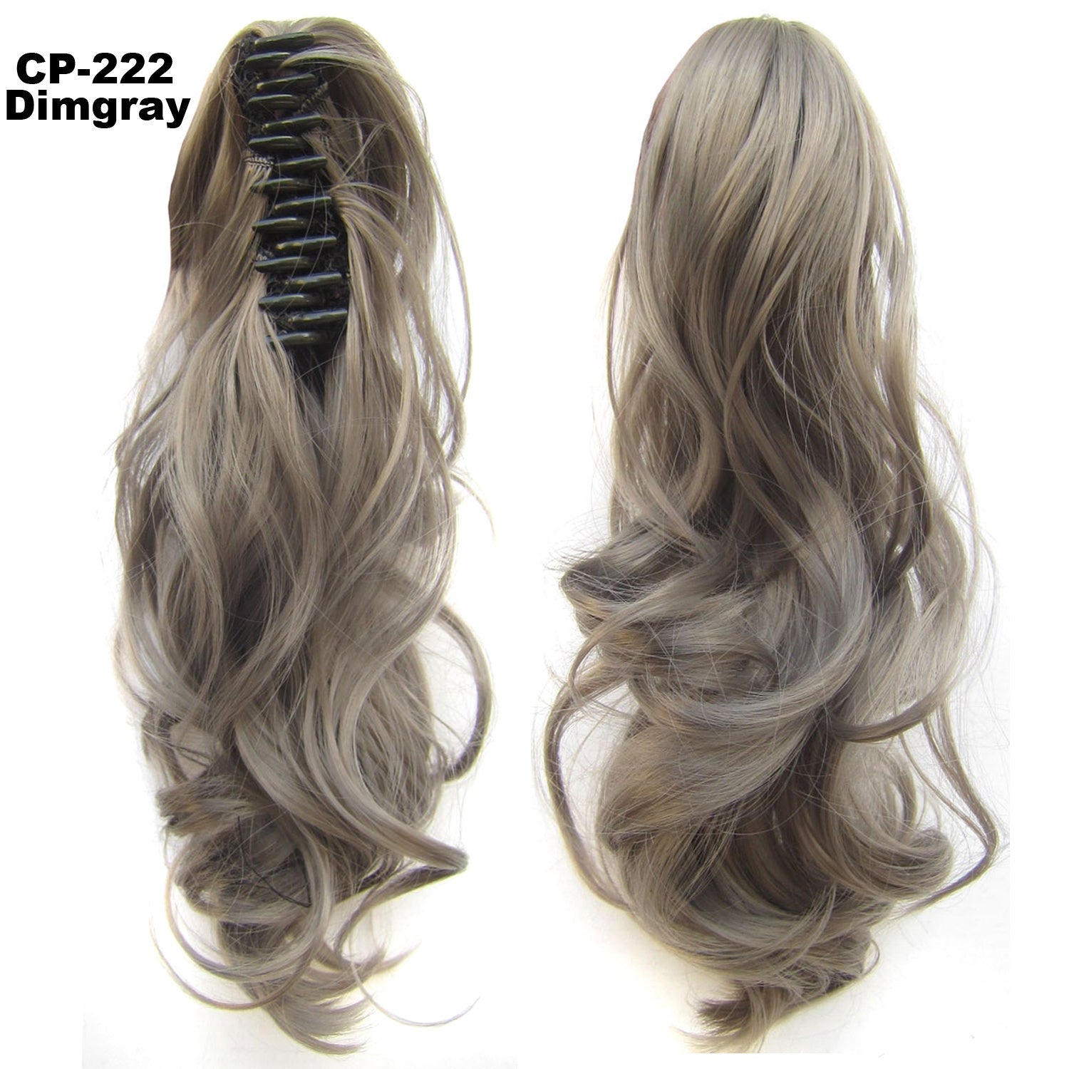 Long Wave Ponytail Wrap Around Ponytail Clip In Hair Headwear Gray Hairpiece Natural Extensions - 24 Timmar Deals