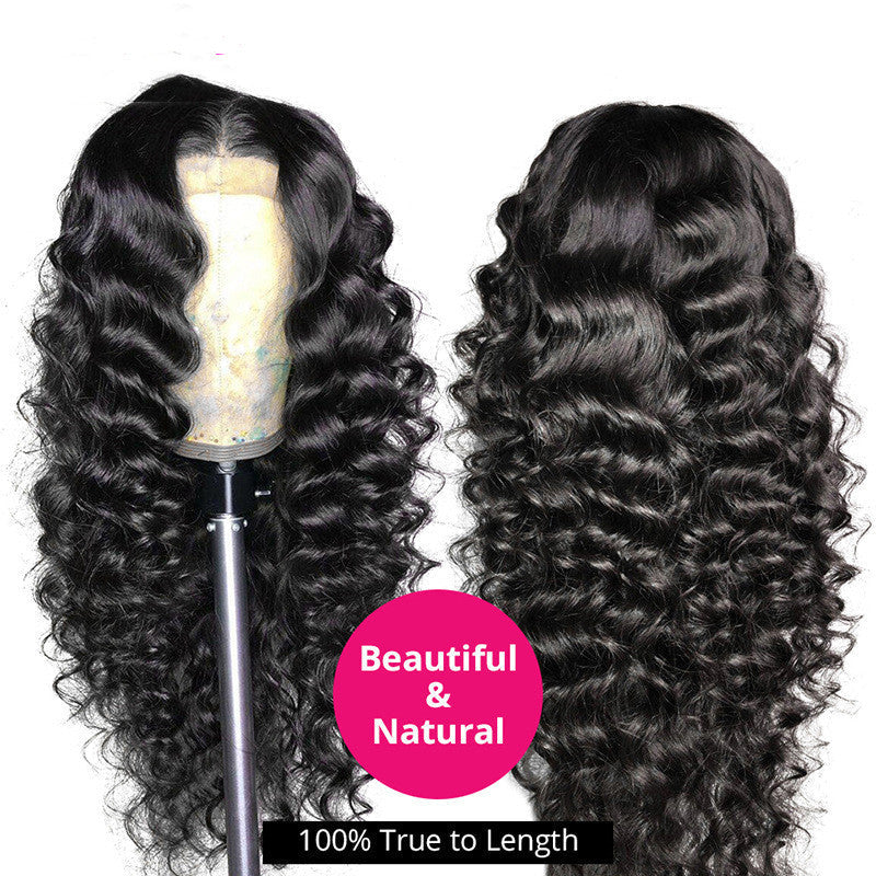 Human Hair Loose Deep Lace Frontal Wigs 13x4 Headgear - 24 Timmar Deals