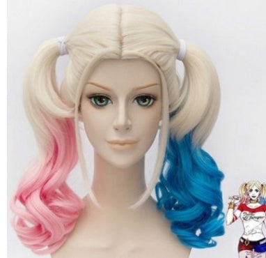 Suicide Squad Clown Female Halle Quinn styling cos gradient wig cosplay wig - 24 Timmar Deals