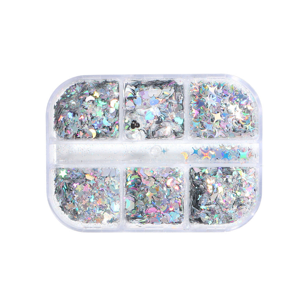 Gold And Silver Laser Irregular Nail Glitter Sequins - 24 Timmar Deals