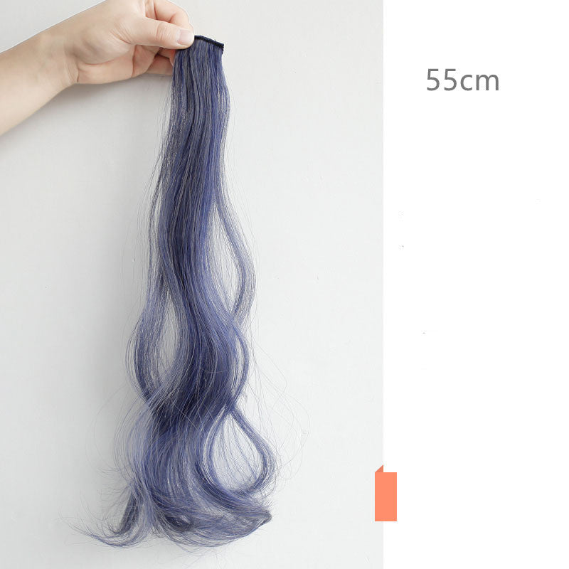 Color Wigs Female Long Hair Highlighting Gradient Invisible Curly Hair - 24 Timmar Deals