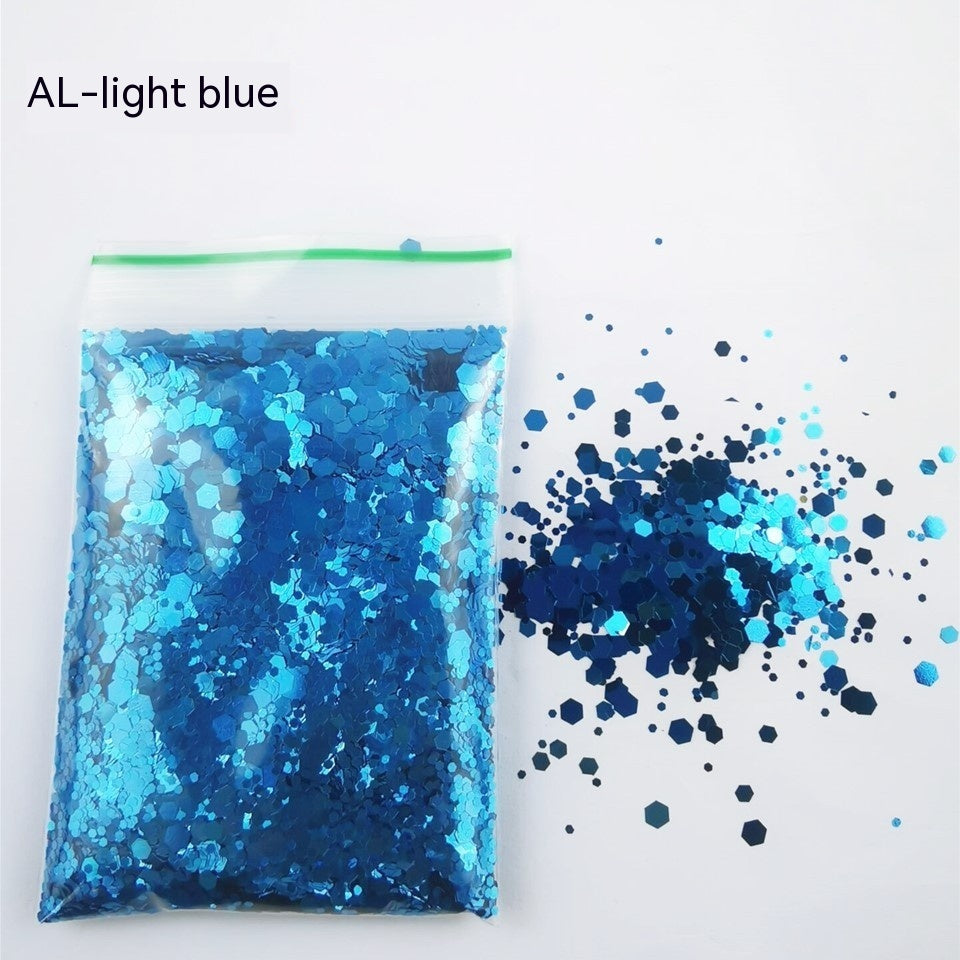 10g Nail Art Stora paljetter Blandade paljetter Glitterpulver - 24 Timmar Deals