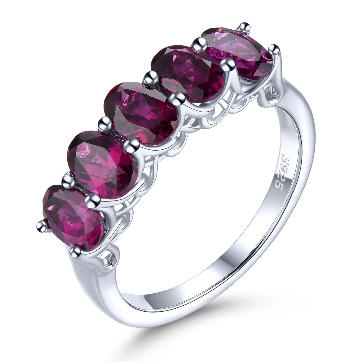 Rhodolite Granat Solid Sterling Silver Ringar 2,8 karat Äkta Ädelsten Rose Granat - 24 Timmar Deals