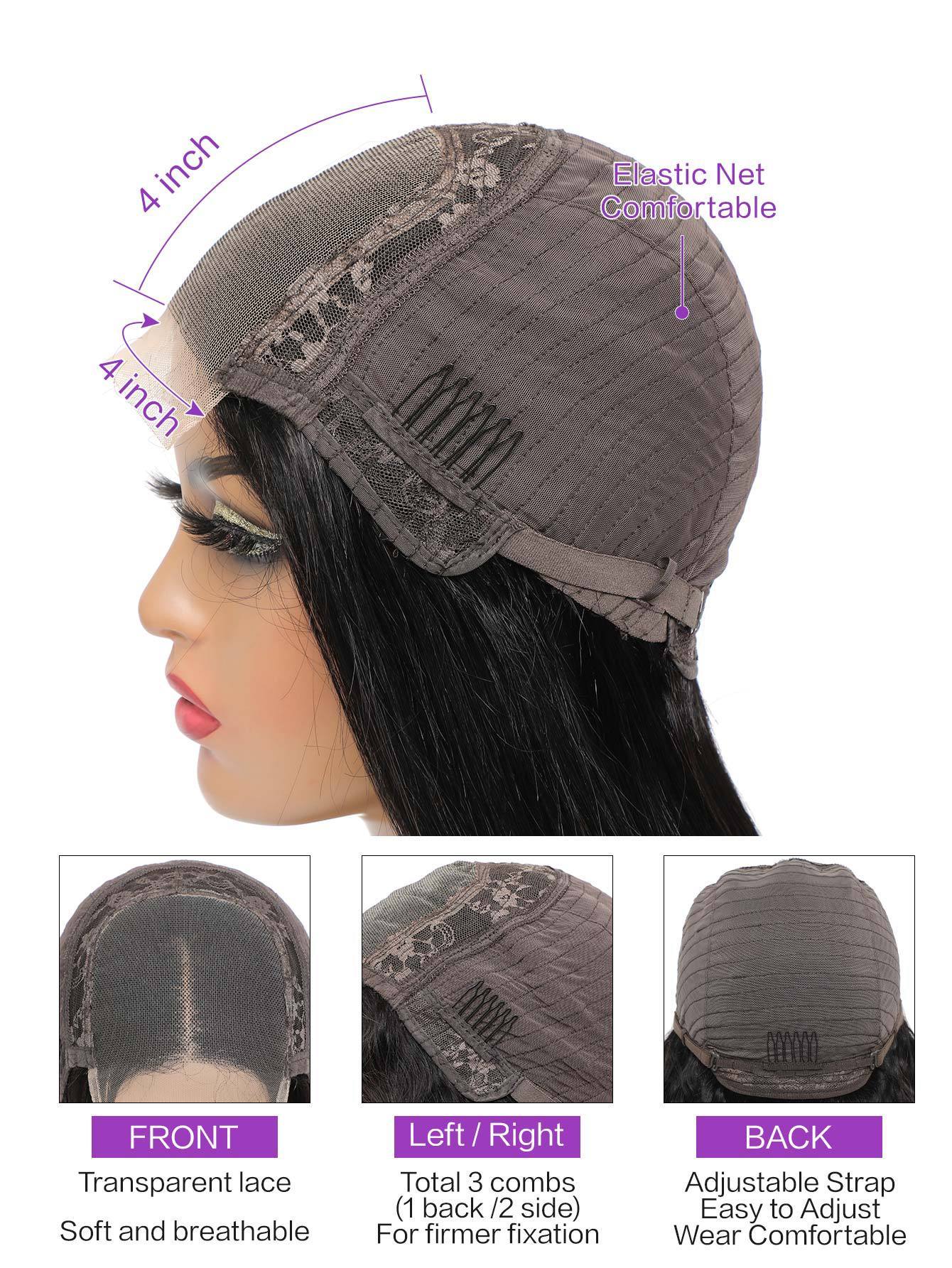 Front Lace Wig Human Hair Wig - 24 Timmar Deals