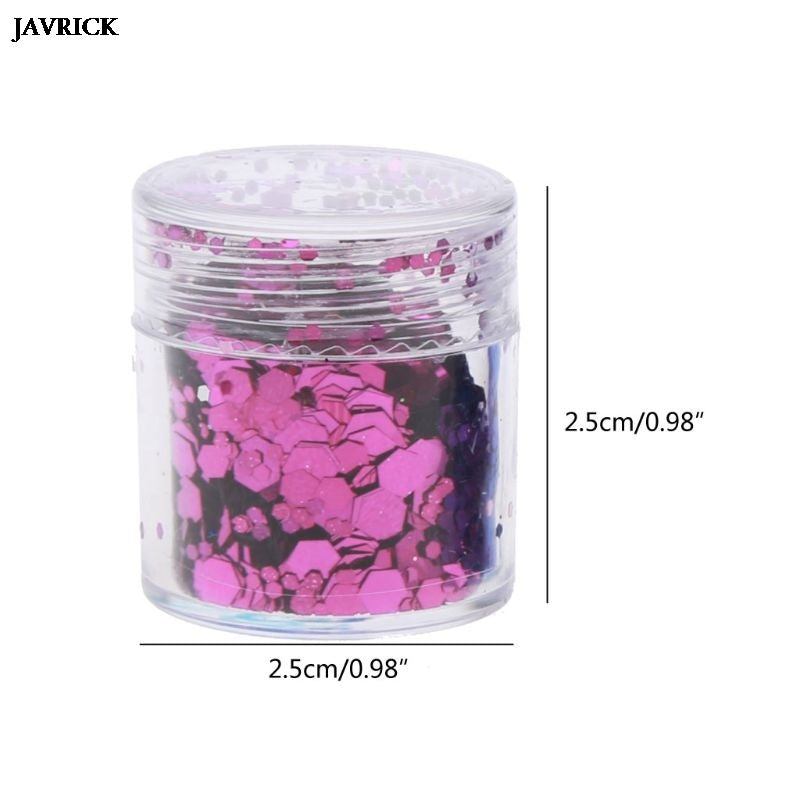 Hexagonal glitter, 12 colors mixed with high quality glitter - 24 Timmar Deals