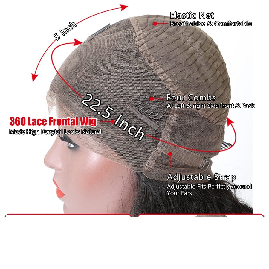 Straight 360 Lace Frontal Wig Human Hair - 24 Timmar Deals