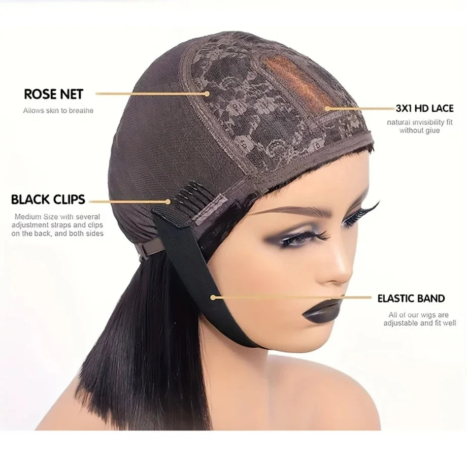 Body Wave människohår peruker med lugg Fringe peruk brasilianskt hår - 24 Timmar Deals