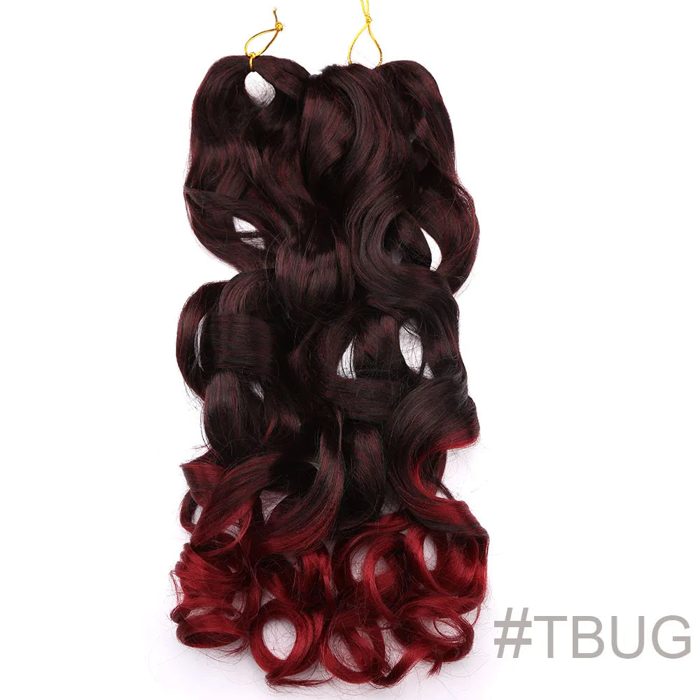 Syntetisk Loose Wave Flätning Hårförlängningar franska lockar Ombre #33, #27,#14, #30 - 24 Timmar Deals