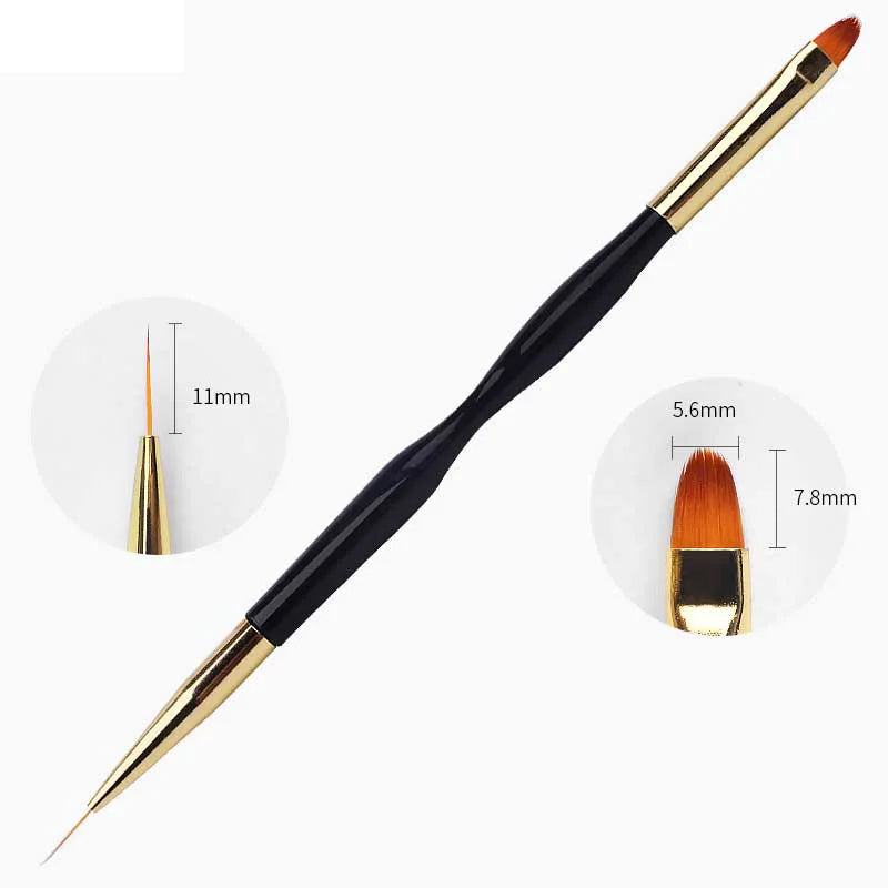 1 st Nail Art Ritning Målning Penna Tunn Rand Blomma Carving Liner Pensel - 24 Timmar Deals