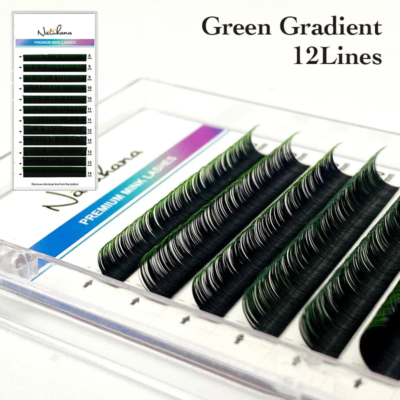 Ombre Color Eyelash Extension Individual Mink Colored Lashes False Gradient Eyelashes Professional Salon Makeup tools - 24 Timmar Deals