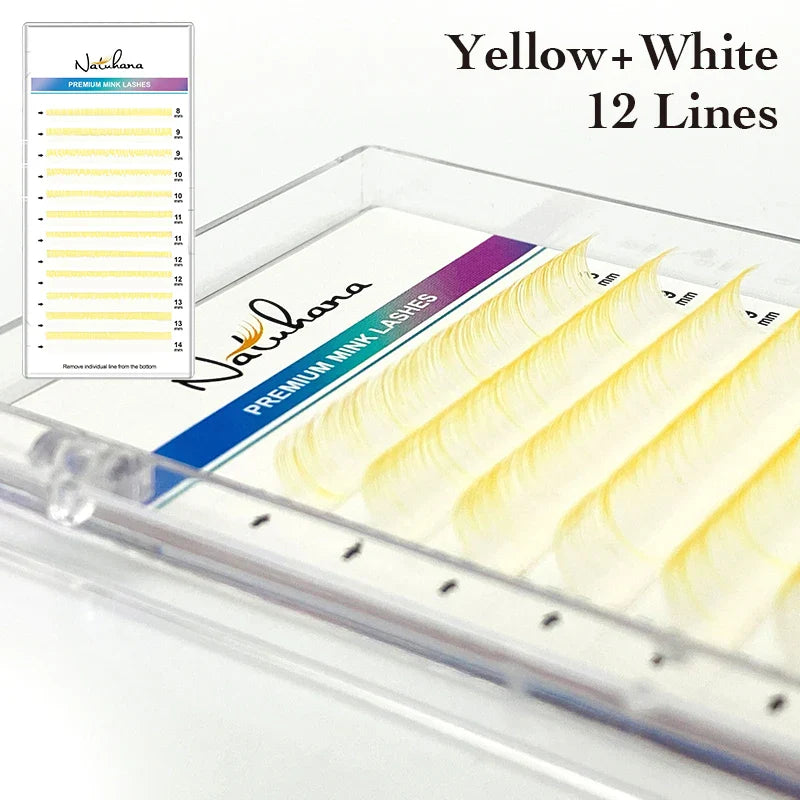 Ombre Color Eyelash Extension Individual Mink Colored Lashes False Gradient Eyelashes Professional Salon Makeup tools - 24 Timmar Deals