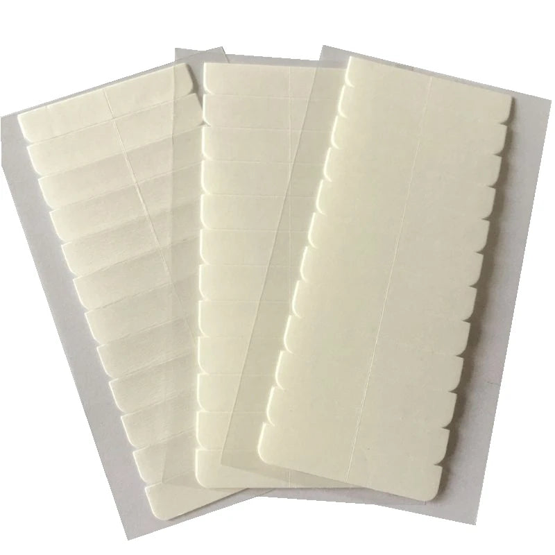 120 tabs/lots 10 sheets 0.8cm*4cm No shine white adhesive tape waterproof tape for tape hair extension - 24 Timmar Deals