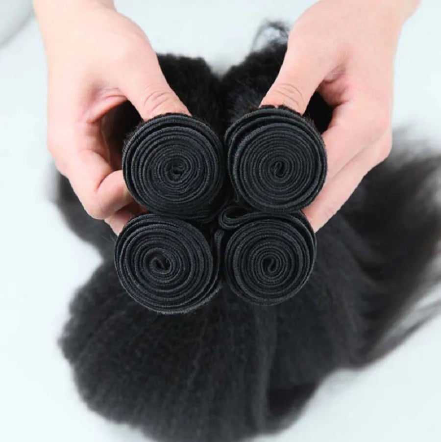 24 26 28 30 tums kinky raka hårbuntar 100 % människohår - 24 Timmar Deals
