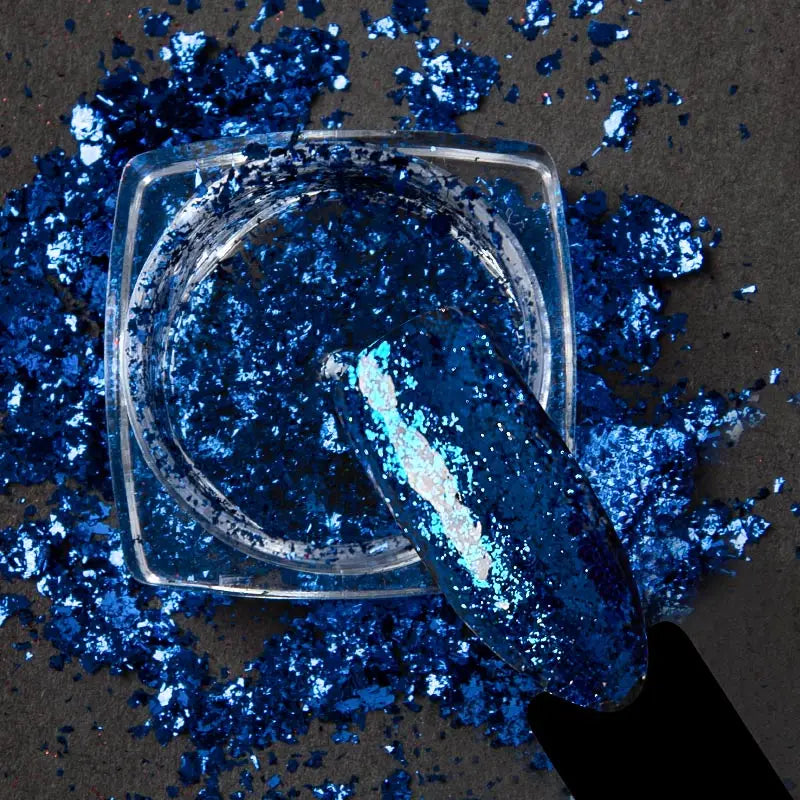Holografisk Nail Glitter Pulver Laser Pigment Nail Art Dust Mirror Chrome - 24 Timmar Deals