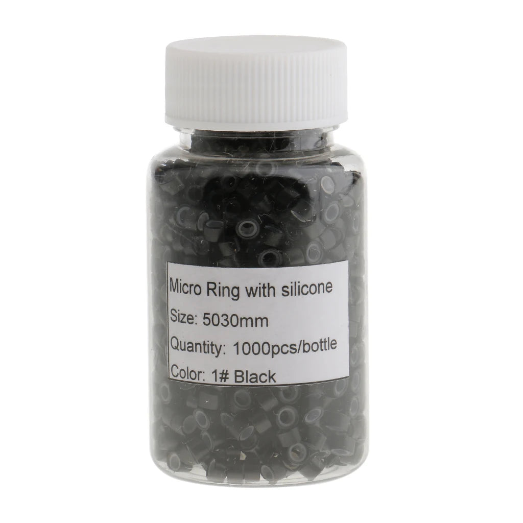 1000st Hårförlängning Silikon Mikroringar Länkar Pärlor - 24 Timmar Deals