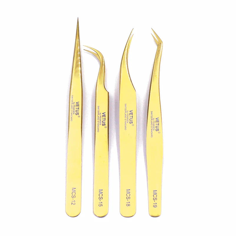 2st VETUS ögonfransförlängningspincett 3D/6D Volymfransar Pincett rostfritt stål - 24 Timmar Deals