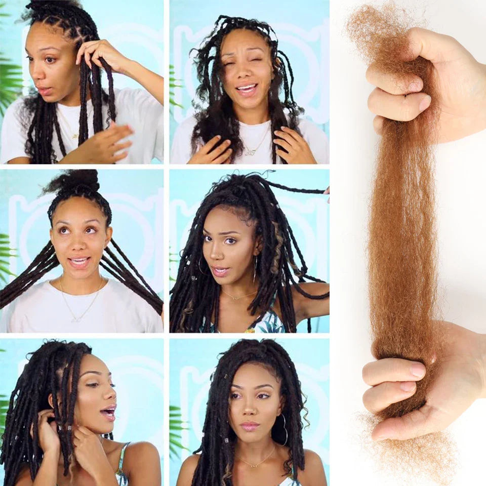 Remy Hair Afro kinky bulk människohår för flätning 1 bunt 50 g/st Naturliga färgflätor - 24 Timmar Deals
