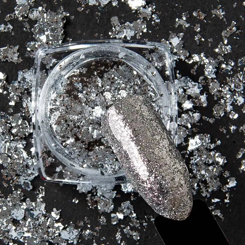 Holografisk Nail Glitter Pulver Laser Pigment Nail Art Dust Mirror Chrome - 24 Timmar Deals
