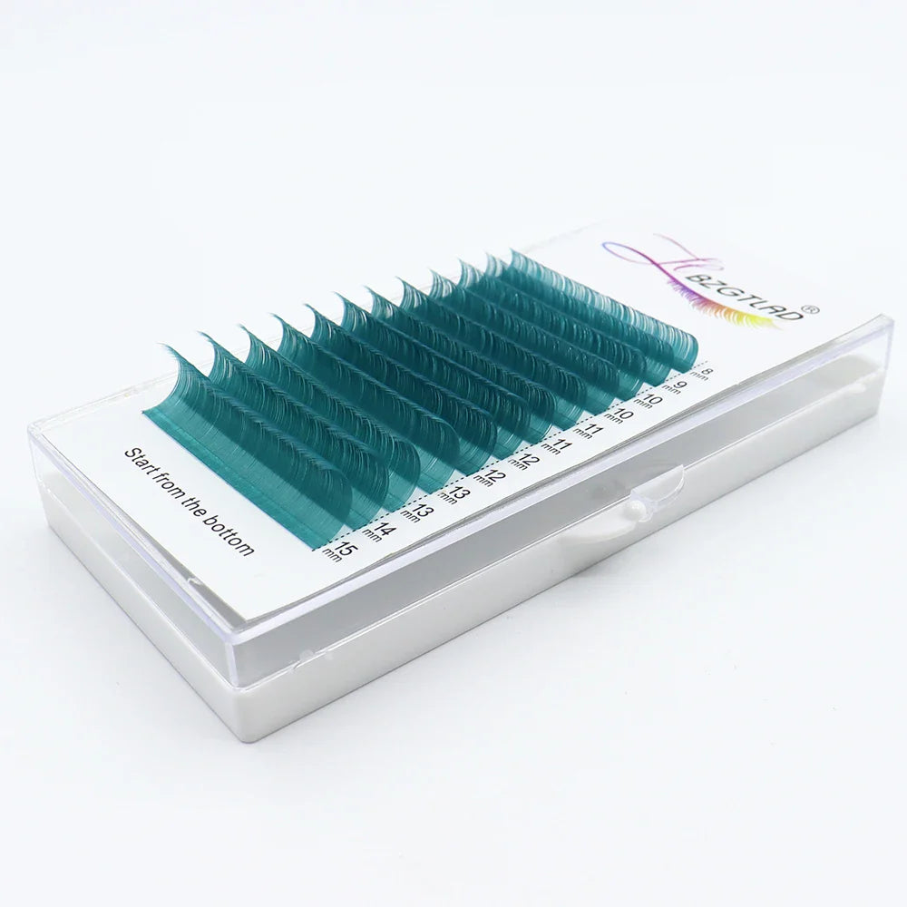 Color Lash Purple Blue Brown Green Red White Pink Yellow Eyelash Extensions Individual False Colored Mink Lashes Makeup - 24 Timmar Deals