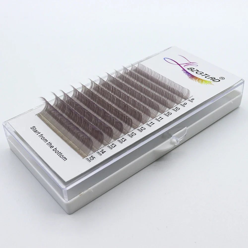Color Lash Purple Blue Brown Green Red White Pink Yellow Eyelash Extensions Individual False Colored Mink Lashes Makeup - 24 Timmar Deals