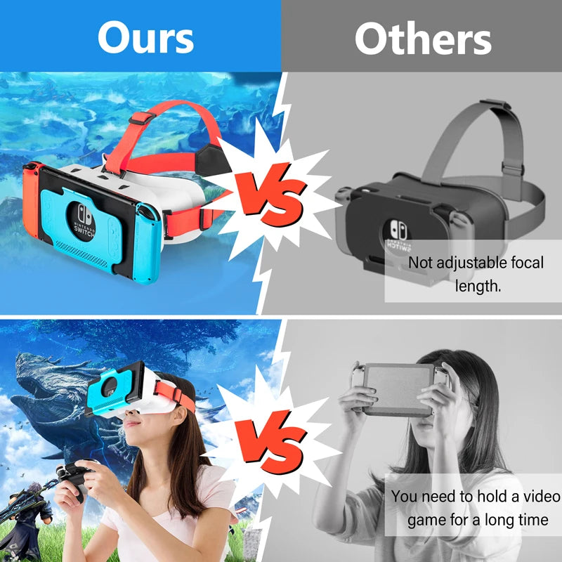 Nintendo Switch OLED VR Headset Glasögon 3D Virtual Reality Glasögon för speltillbehör - 24 Timmar Deals
