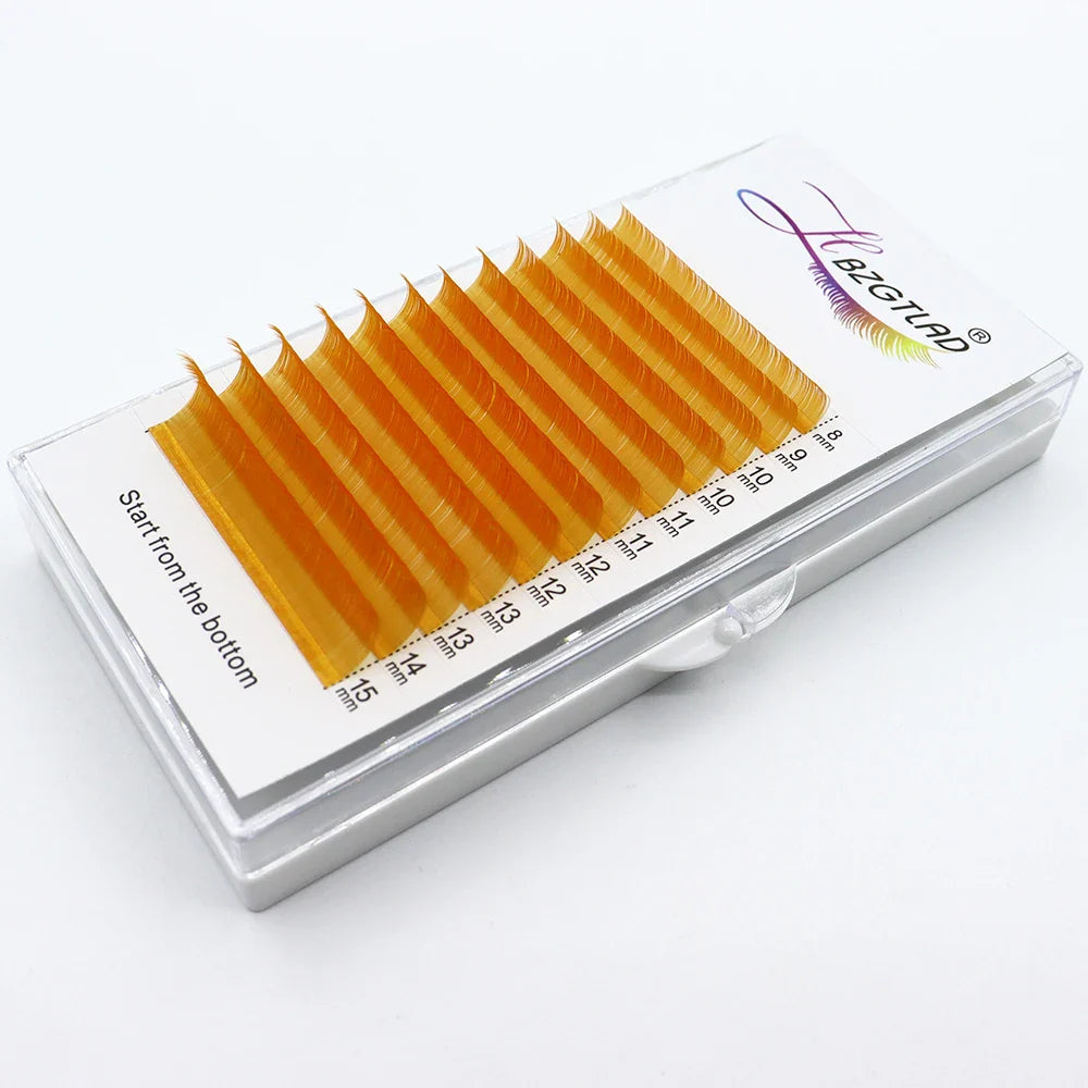 Color Lash Purple Blue Brown Green Red White Pink Yellow Eyelash Extensions Individual False Colored Mink Lashes Makeup - 24 Timmar Deals