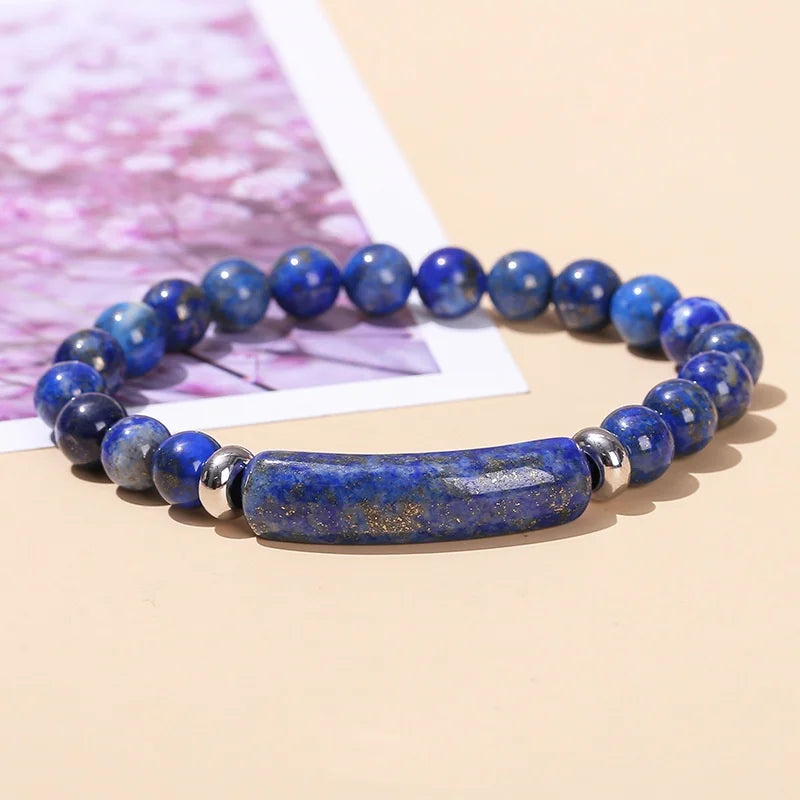 Bridge Bracelet 8mm Round Natural Stone - 24 Timmar Deals