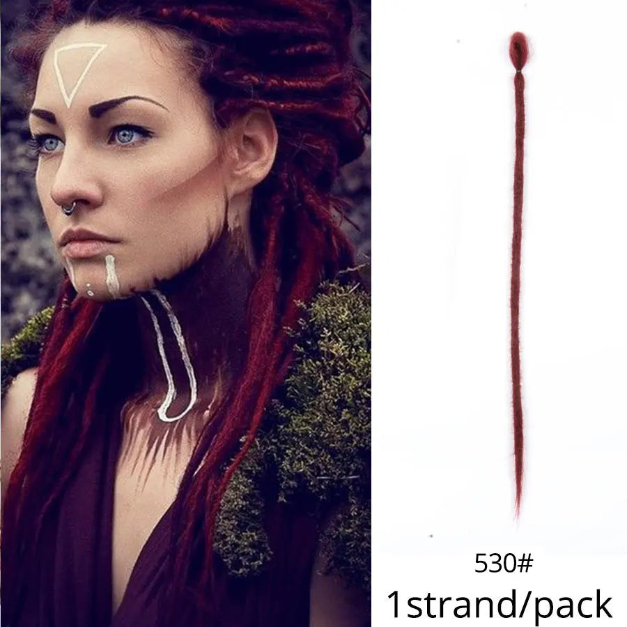 5 trådar 20 tum syntetiska dreadlocks hårförlängningar Mjukt handgjort virkat hår - 24 Timmar Deals