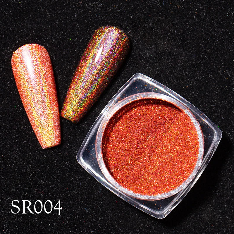 Holografisk Nail Glitter Pulver Laser Pigment Nail Art Dust Mirror Chrome - 24 Timmar Deals