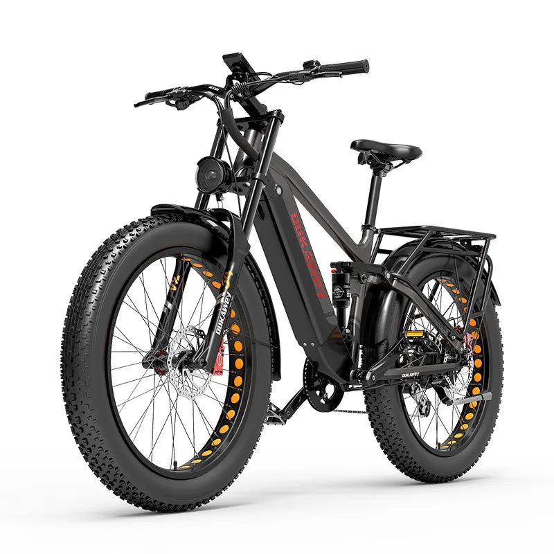 Dukawey silvertip8 1000W electric bike  26 inches full suspension emtb 52V 20Ah electric bicycle mountain ebike fatbike electric - 24 Timmar Deals