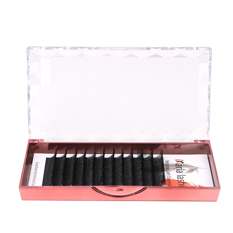 MARIA Double 3D W Eyelash Extensions 6D Shaped Private Label Wholesale Bundles Supplies Clusters Easy Fan Volume Lashes Y Makeup - 24 Timmar Deals
