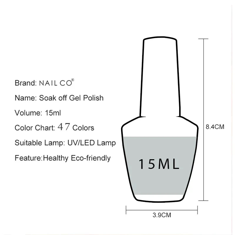 Gellack 15ml Röd Rosa Färg Gel Polish Blötlägg av Långvarig UV Gellack - 24 Timmar Deals