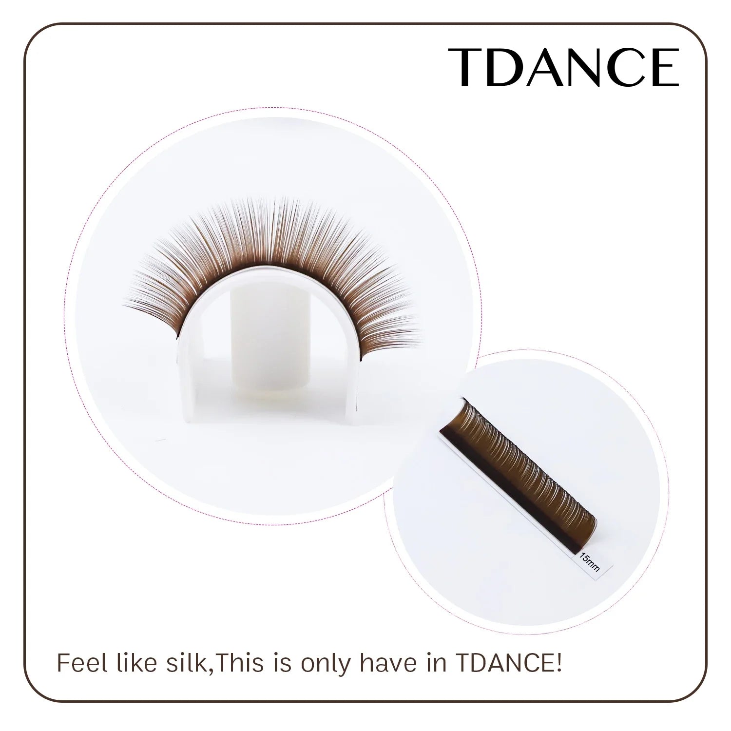 Brown Eyelashes Individual Eyelash Makeup 16 Lines Brown Color High Quality Super Soft Natural Synthetic Mink - 24 Timmar Deals