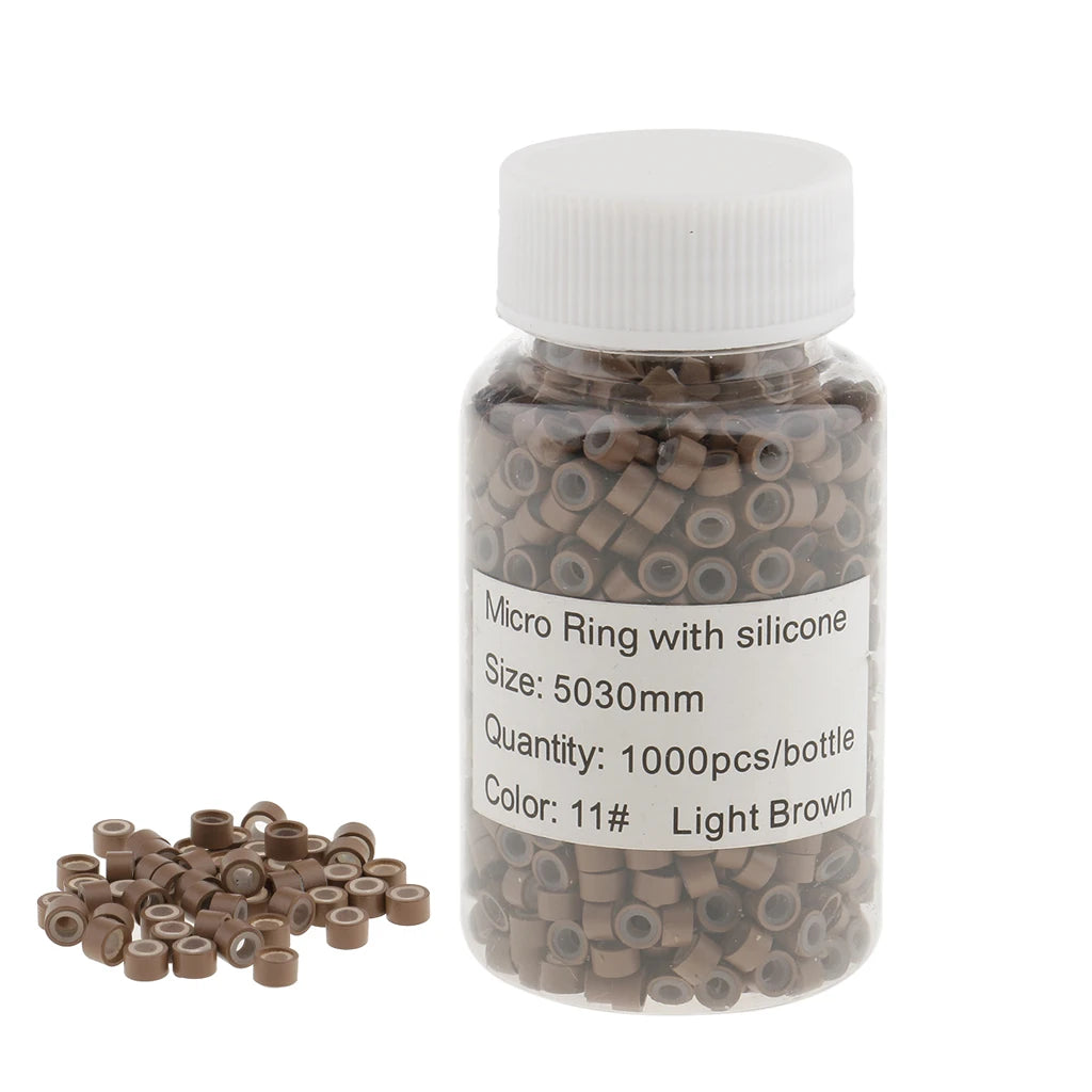 1000st Hårförlängning Silikon Mikroringar Länkar Pärlor - 24 Timmar Deals