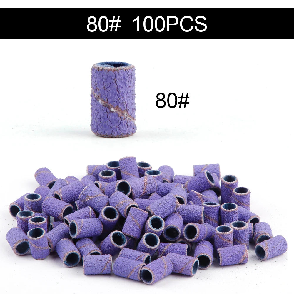 50/100st 80/120/180/240 Grit Nail Sanding Bands - 24 Timmar Deals