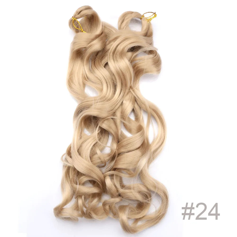 Syntetisk Loose Wave Flätning Hårförlängningar franska lockar Ombre #33, #27,#14, #30 - 24 Timmar Deals