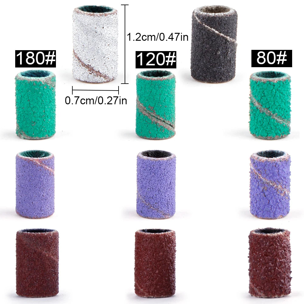 50/100st 80/120/180/240 Grit Nail Sanding Bands - 24 Timmar Deals